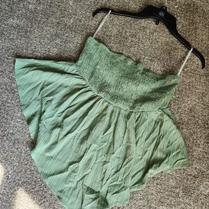 SHEIN Sage Green Strapless Shirt